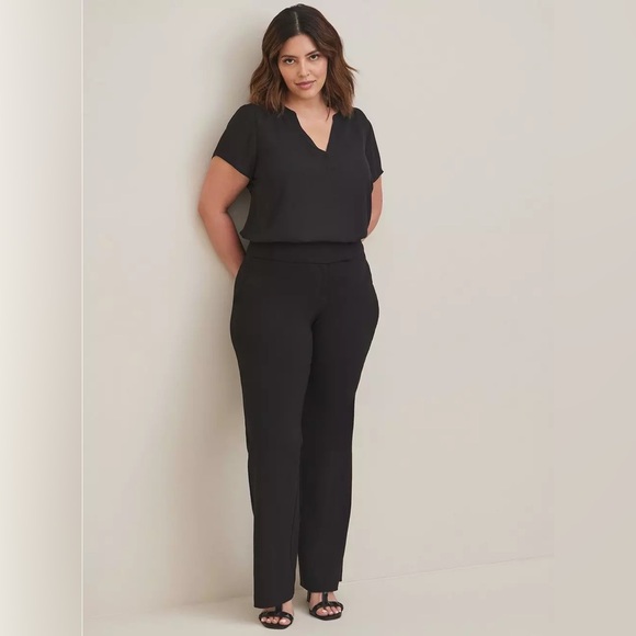 Torrid Georgette Hi-Low Tunic Black Blouse - Picture 2 of 12